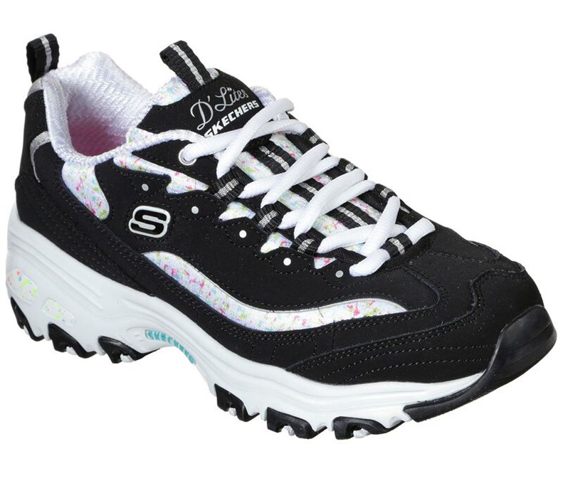Skechers Dam Svarta/Olika Färger Snörskor - D'lites - Dazzling Canvas - Sverige (RTUCV-2481)